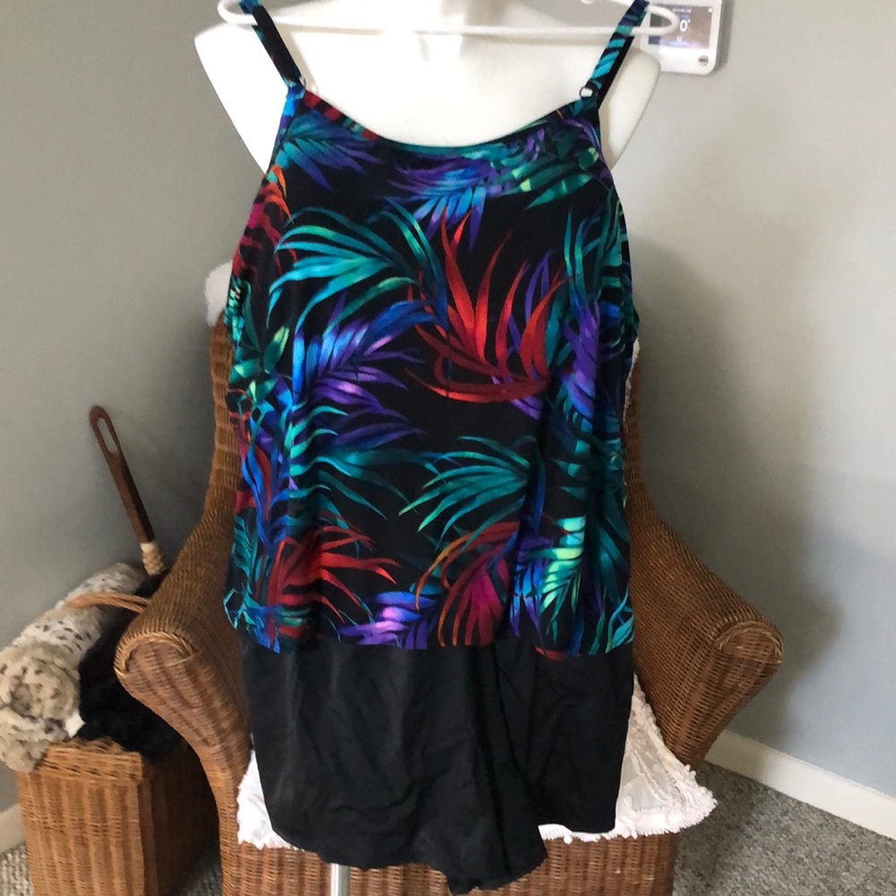New with tag Trimshaper swimsuit. One-piece shorts